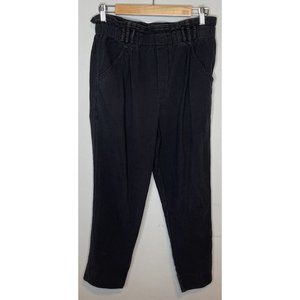 Anthropologie Pants Black Small Cropped Ankle Casual Classic Cotton Pull On
